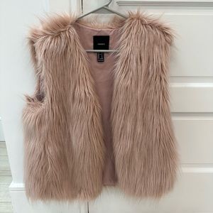 Pink Faux Fur Vest